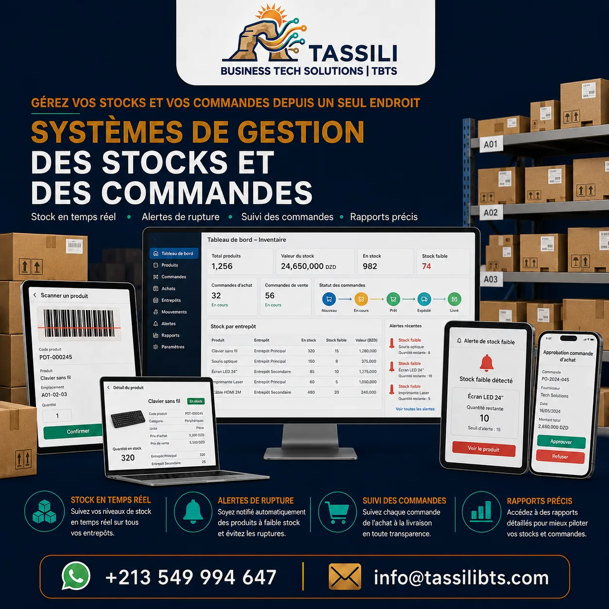 Gestion des stocks et des commandes